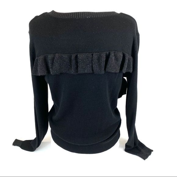 Cupio NWT black sweater with sparkle ruffles - s - Picture 10 of 11